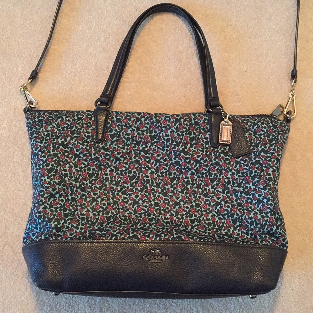 Coach Nylon Satchel - Ranch Floral Print